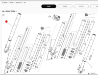 Ducati FORK LEG ASSY, RIGHT - 34421001A Diavel-Xdiavel