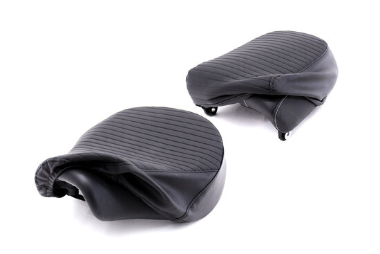 PLEATED SEAT COVER SET, BLACK