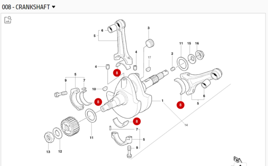 UNDERS. HALF-BEARING 0,25 - 11210011AB