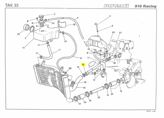 Ducati WATER DELIVERY PIPE - 88710451a Superbike