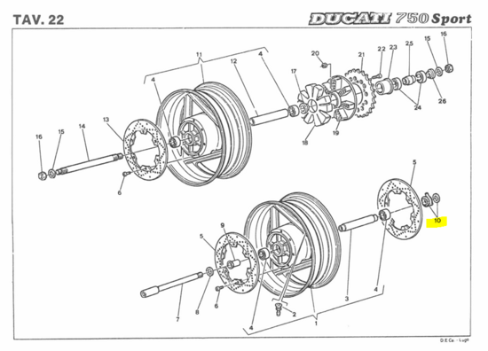 Ducati SPEEDOMETER DRIVE - 037077730 Paso