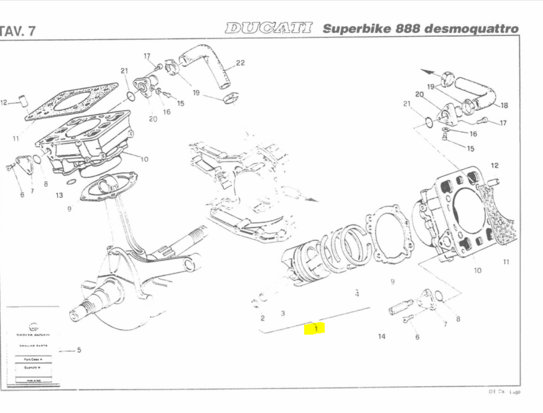 Ducati PISTON ASSY - 12220311A  851 888