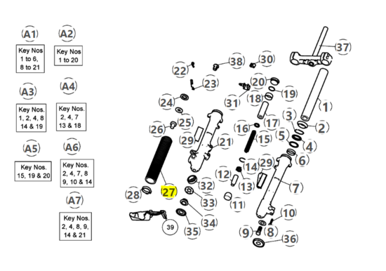 Royal Enfield BELLOW-FORK - 587871C Himalayan 410