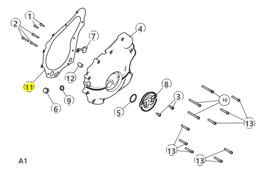 Royal Enfield GASKET, COVER LH - 574318C Himalayan 410