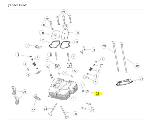 ADAPTOR CYLINDER HEAD - 582555b