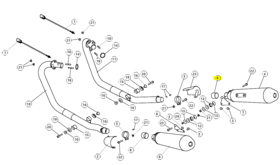 Royal Enfield GASKET SILENCER - 576065C Interceptor 650