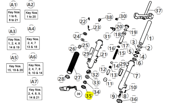 Royal Enfield DUST SEAL-STEERING ASSY - 587369A Himalayan 410