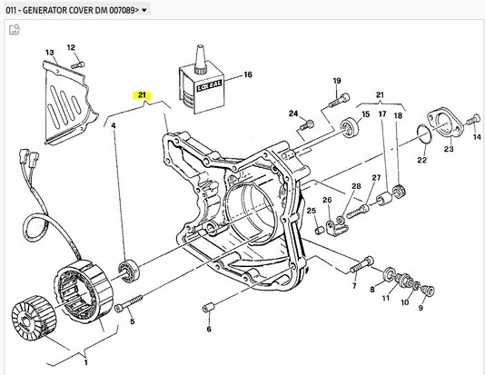 ALTERNATOR COVER - 24230131a - 24230131b