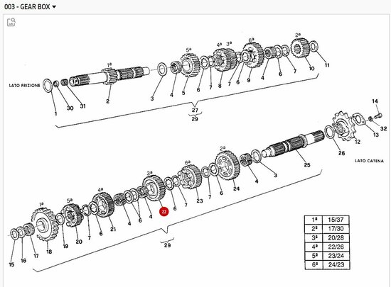 DRIVEN GEAR 3RD SPEED  - 17210081B 