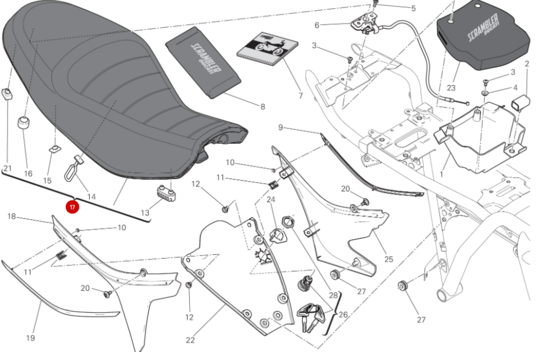 Ducati SEAT - 59522481A Scrambler