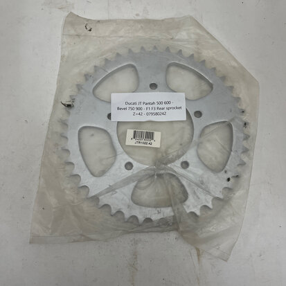 Ducati JT Pantah 500 600 - Bevel 750 900 - F1 F3 Rear sprocket Z=42 - 079580242 - JTR 1022-42