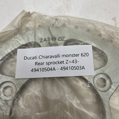 Ducati Chiaravalli monster 620 Rear sprocket Z=43- 49410504A - 49410503A