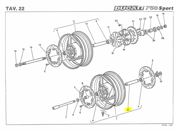 Ducati DISTANCE PIECE - 037077293 Supersport