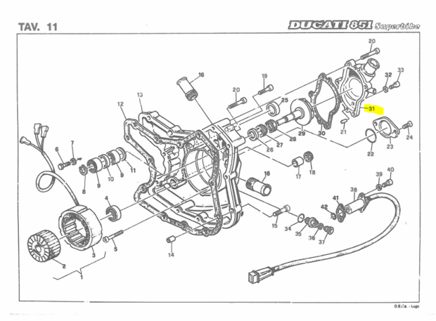 Ducati 851 888 WATER PUMP COVER  - 24710081A 037549540