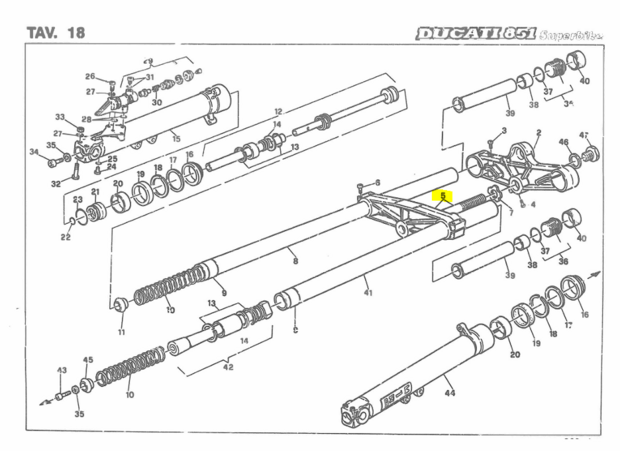 Ducati STEERING CROWN - 34210011B Superbike