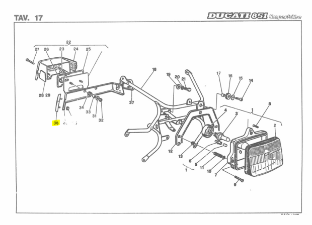 Ducati R.H. PLATE - 24710131a Superbike