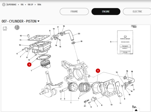 Ducati CYLINDER-CRANKCASE GASKET - 78610271B Superbike