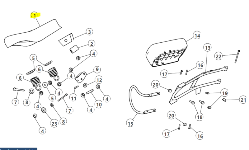 SPLIT SEAT ASSY-RIDER TRIBUTE - 1770019A