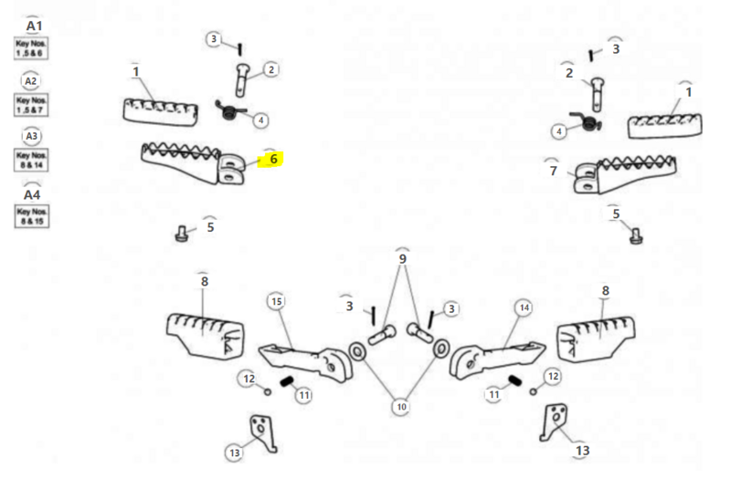 RIDER FOOTREST ASSY-LH - 587019F