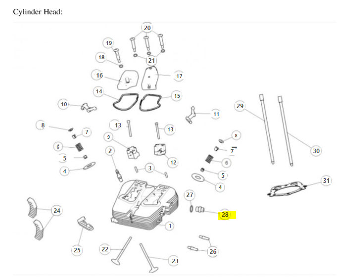 ADAPTOR CYLINDER HEAD - 582555b