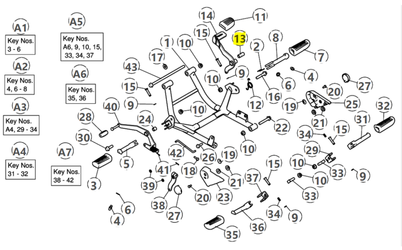 SLEEVE BRAKE PEDAL - RAE00220A