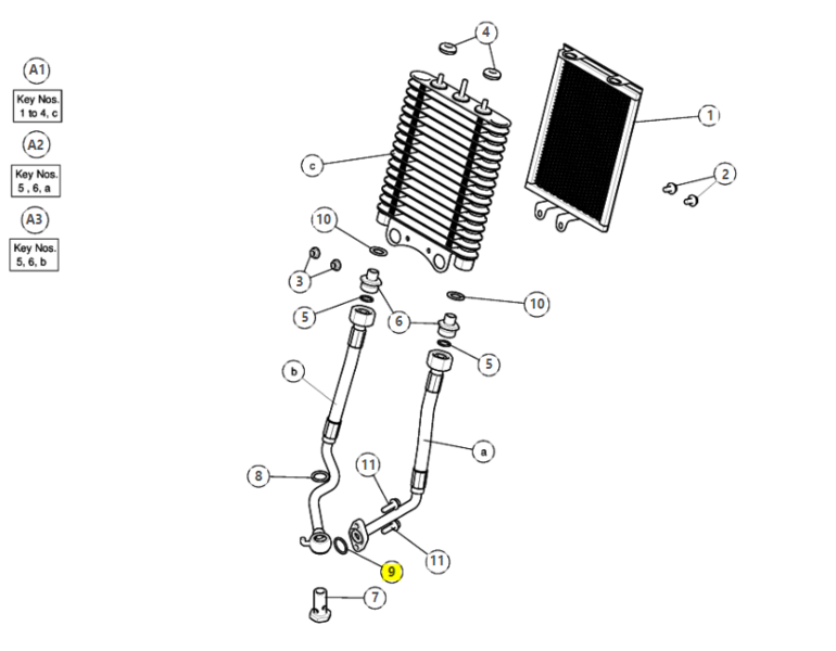 O RING - PIPE OIL COOLER BOTTOM - 575458A