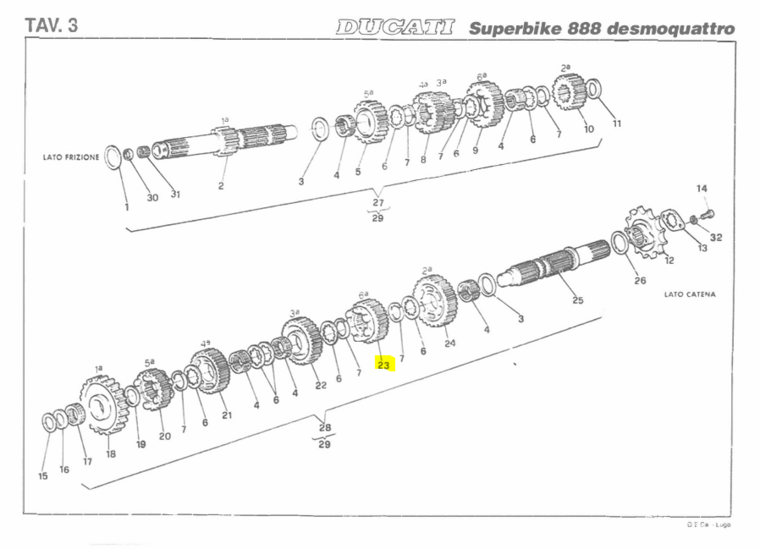 DRIVEN GEAR 6TH SPEED T23  - 17210111B