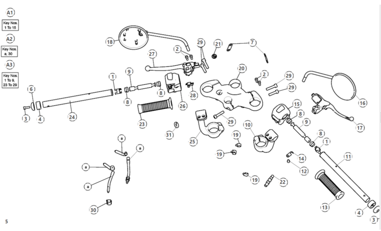 HANDLE BAR ASSEMBLY, RH - 148231F