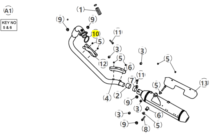 Exhaust Gasket (Copper) - 582638A